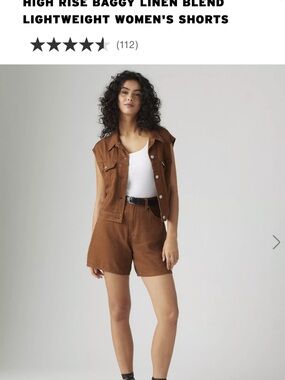 Levi's High-Rise Baggy Shorts in Rust
